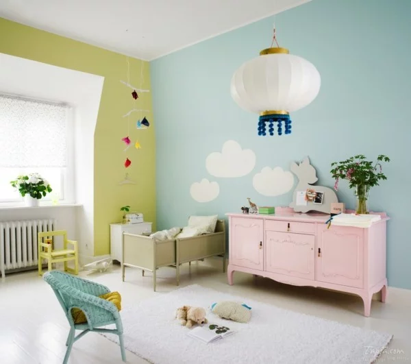 babyzimmer Deko Ideen bunte farben