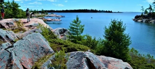 Georgian Bay Ontario Kanada Naturgenuss pur viel blaues Wasser Felsen