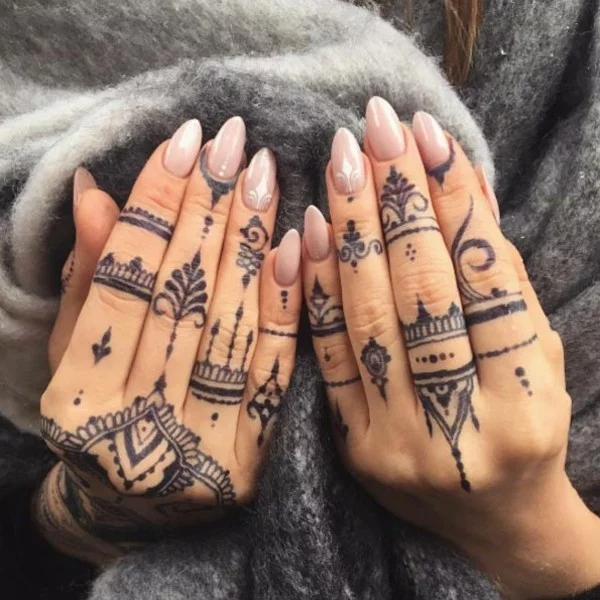 coole boho tattoo ideen mit henna