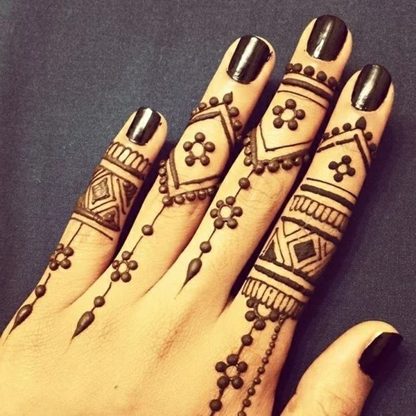finger henna tattoo ideen