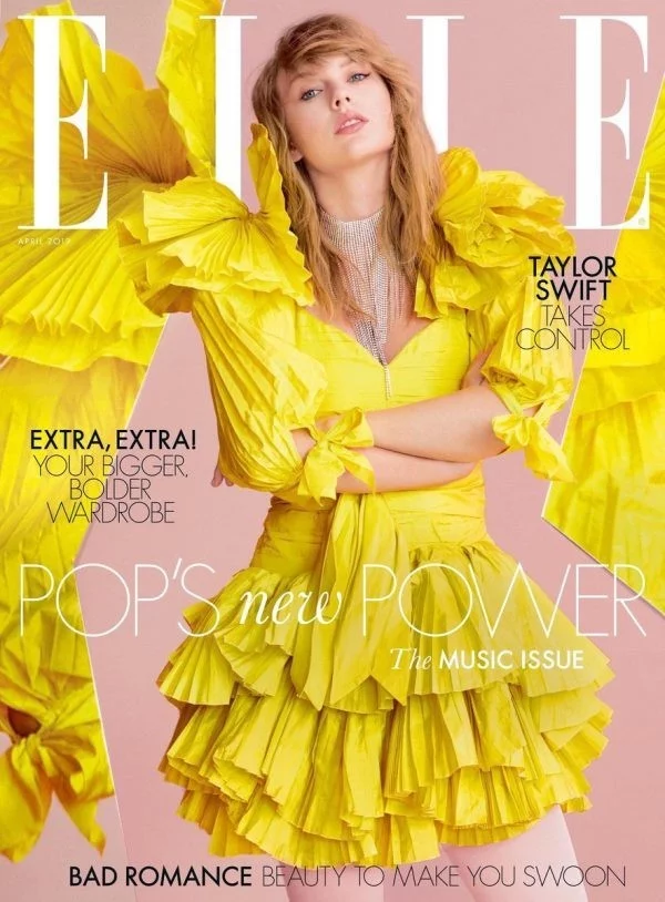 Taylor Swift erscheint auf der Titelseite von Elle UK mit einem persönlichen Essay über Popmusik cover von elle uk