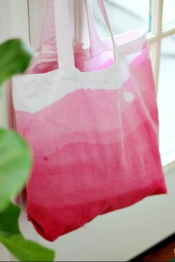 Muttertagsgeschenke basteln DIY Einkaufstüte Farbverlauf