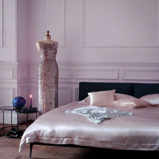 Schlafzimmer Ideen etwas Glanz ins Ambiente einführen Bettwäsche aus Satin