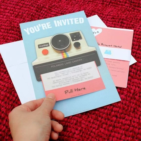 kreative Einladungskarten erstellen Kamera