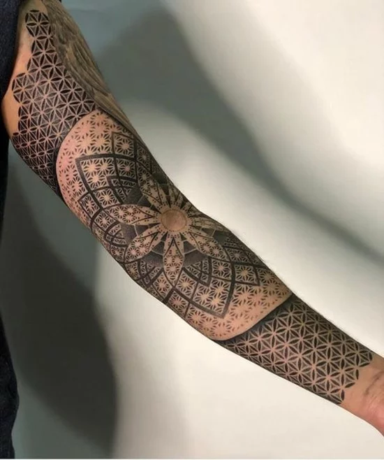 mandala sleeve tattoo ideen