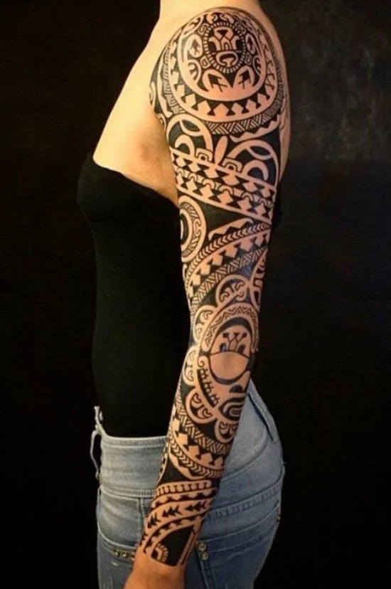 maori sleeve tattoo ideen
