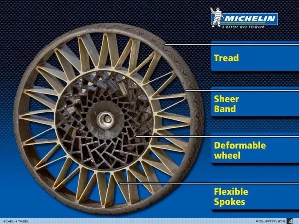 Michelin und General Motors entwickeln luftlose Reifen uptis die bestandteile der neuen reifen