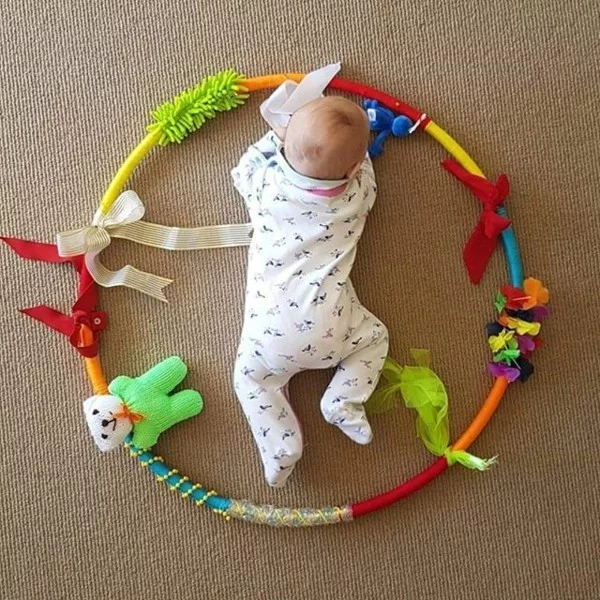 diy hula hoop idee für baby