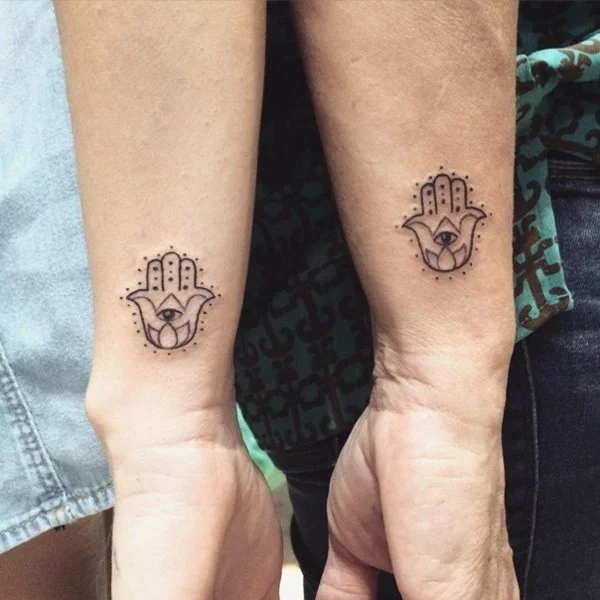 partner hamsa tattoo