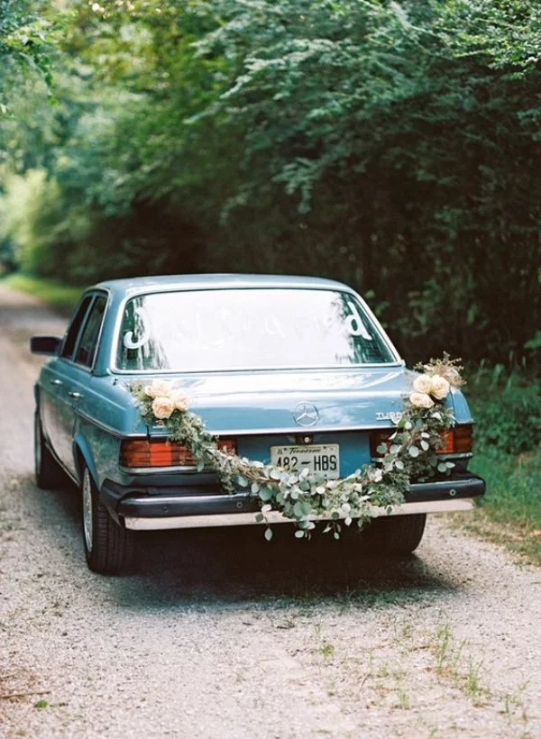 Autoschmuck Hochzeit in einem antiken Stil