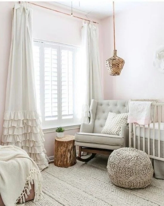 Babyzimmer Deko Ideen in Boho Stil geschmackvoll gestaltet
