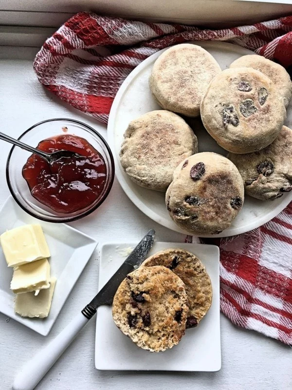 Englische Muffins selber backen Rezept mit Cranberry backen