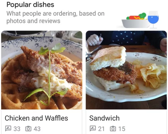 Google Maps kann bestimmen, wie voll Ihr Bus oder Zug sein wird beliebte speisen eines restaurants