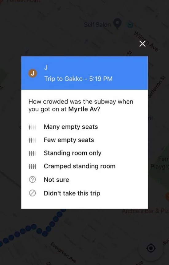 Google Maps kann bestimmen, wie voll Ihr Bus oder Zug sein wird daten von benutzern gesammelt