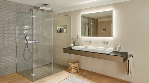 puristisch wohnen minimalistische badeinrichtung