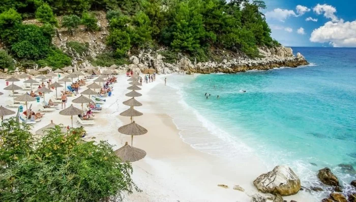 griechische Inseln Thassos Sandstrand Sommerurlaub