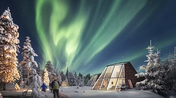 nordlichter sehen finnland glass igloo hotels